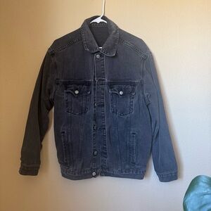 Brandy Melville Black Jean Jacket Classic Denim Style